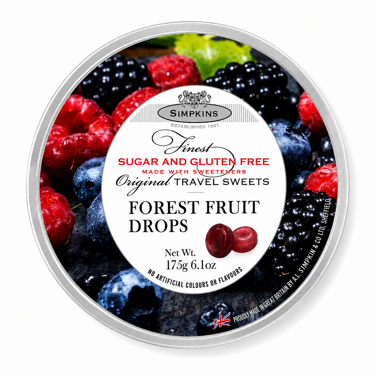 Simpkins Sugar Free Forest Fruit Drops 150g