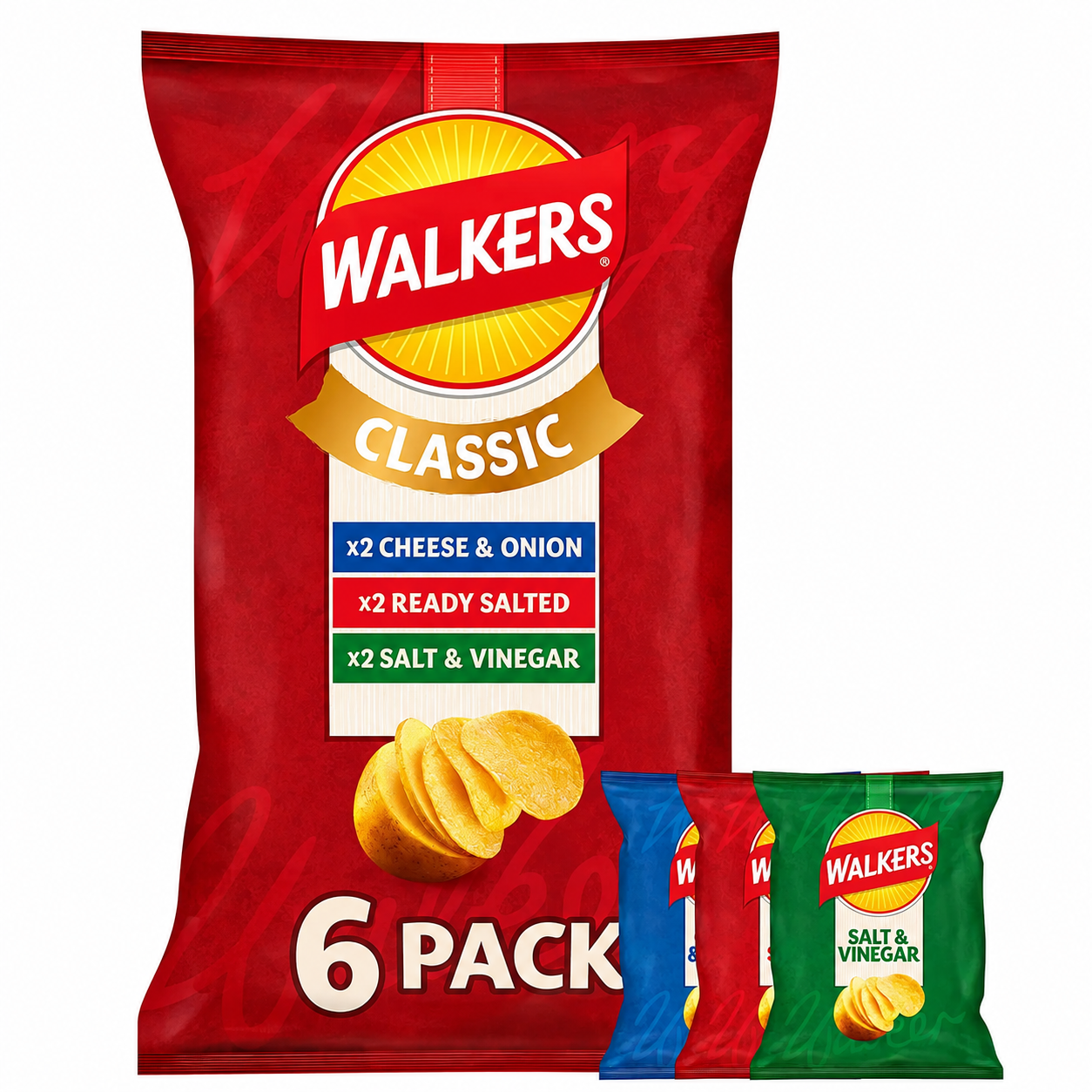 Walker's Classic Variety 6 Pack 150g