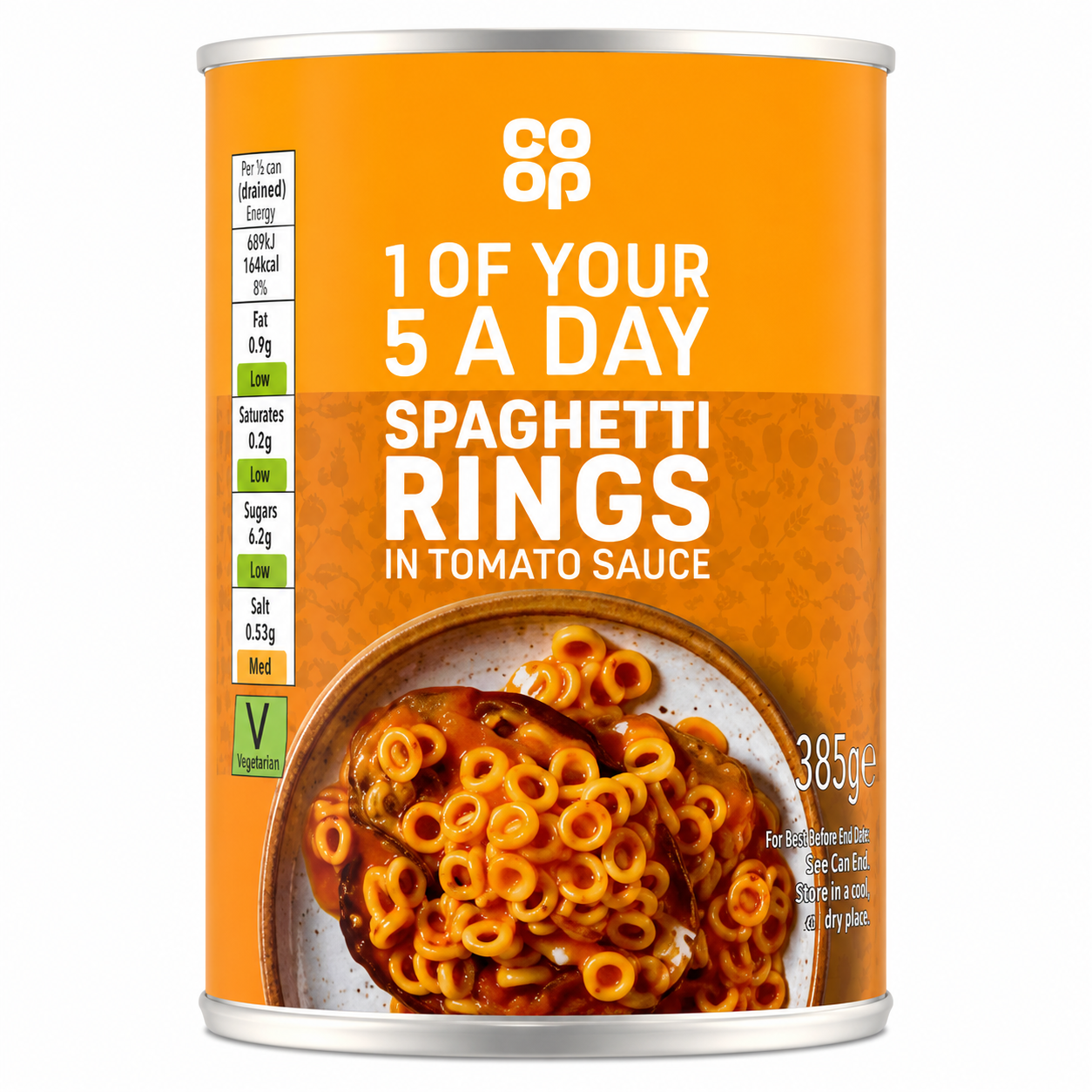 Co-Op Spaghetti Rings 385g