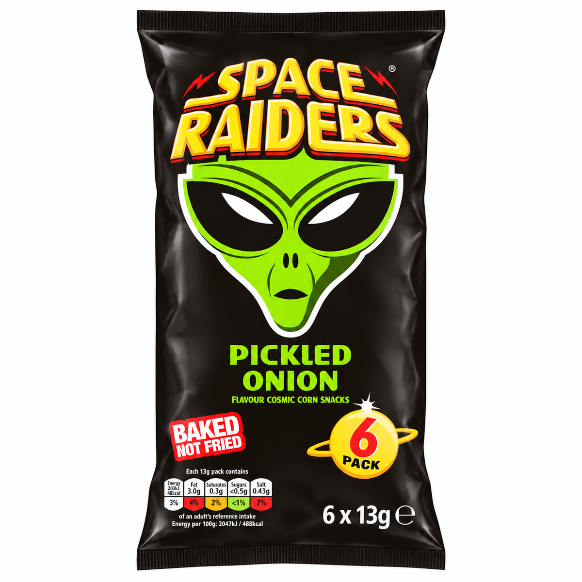 Space Raiders Pickled Onion 6 Pack 78g
