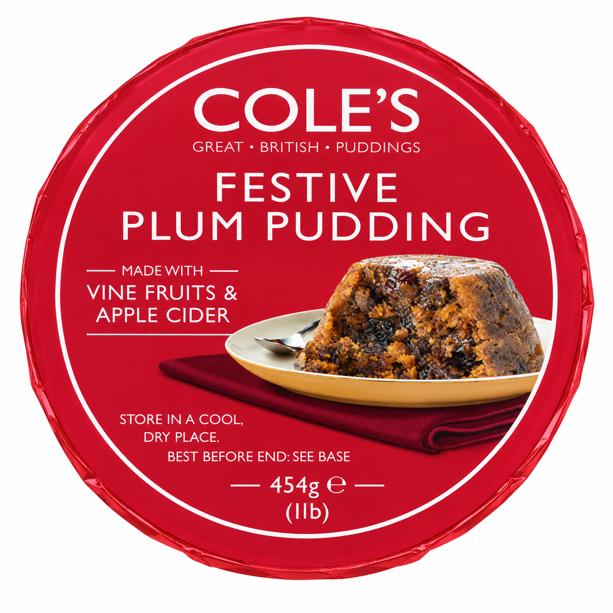 Cole's Festive Plum Pudding 454g