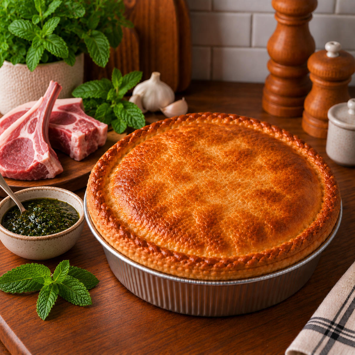 Lamb & Mint Pie