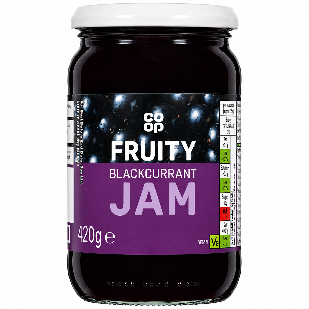 Co-Op Blackcurrant Jam 420g