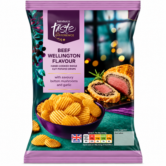 Sainsbury's Taste The Difference Beef Wellington Crisps 150g