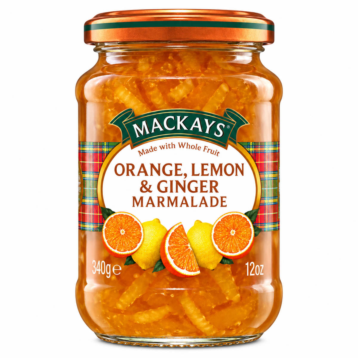 Mackays Orange, Lemon & Ginger 340g