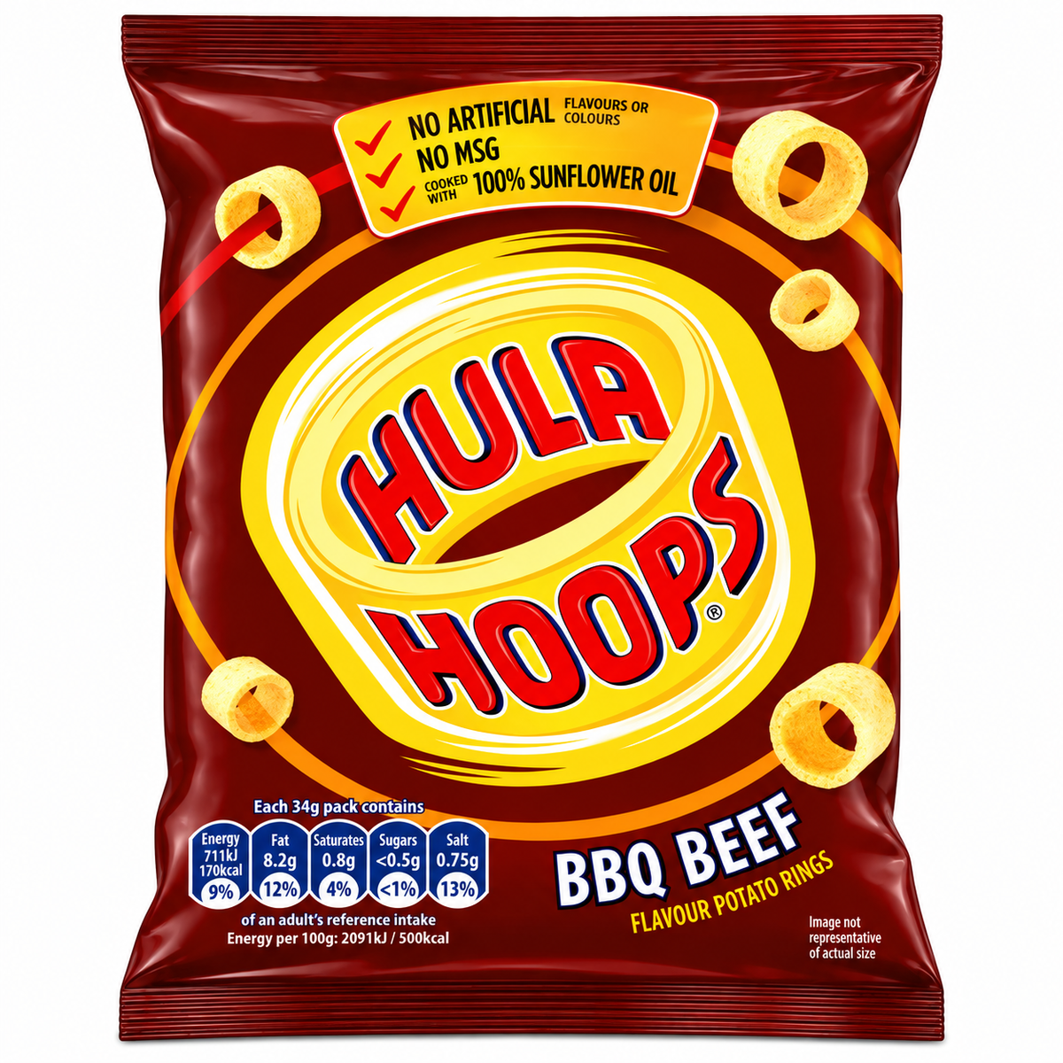 Hula Hoops BBQ Beef 34g