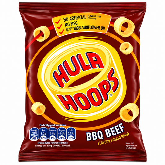 Hula Hoops BBQ Beef 34g
