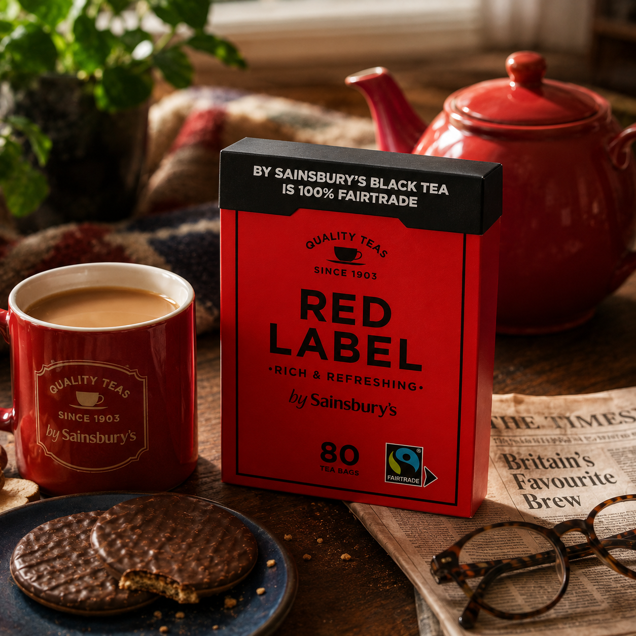 Sainsbury's Red Label Fairtrade Tea 80's 250g