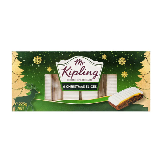 Mr Kipling Christmas Cake Slices 6 Pack 225g