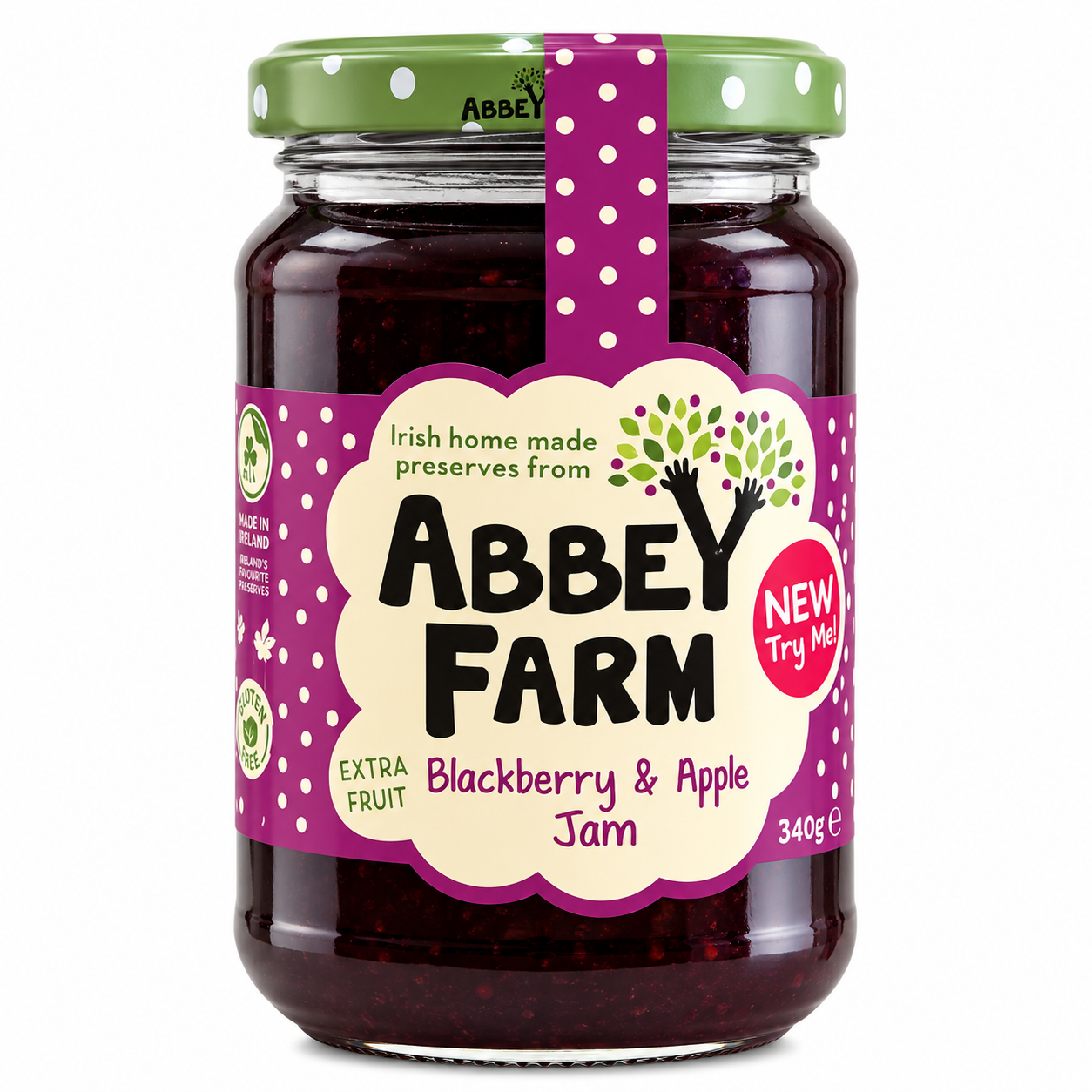 Abbey Farm Blackberry & Apple Jam 340g
