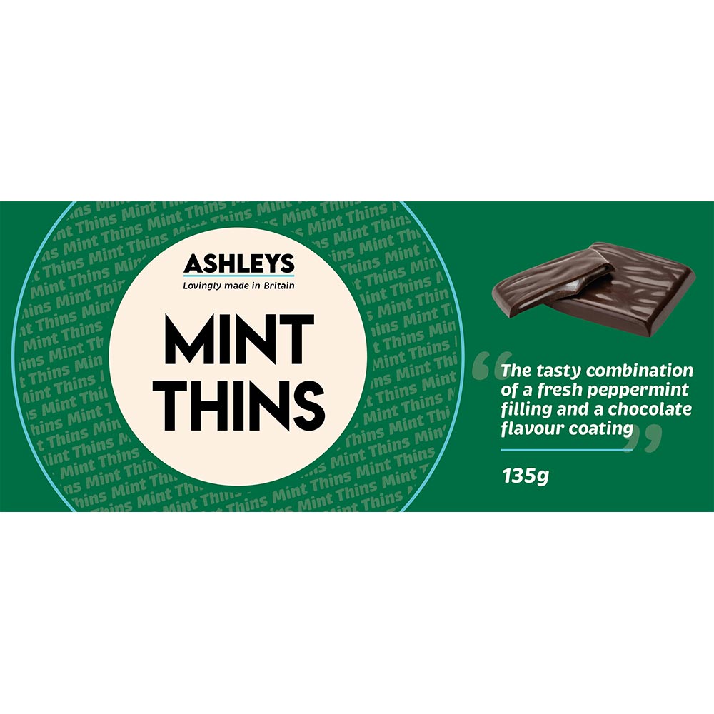 Ashleys Mint Thins 135g