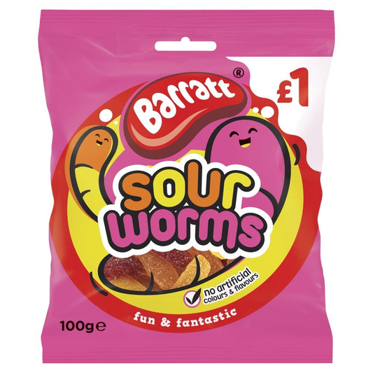 Barratt Sour Worms 100g