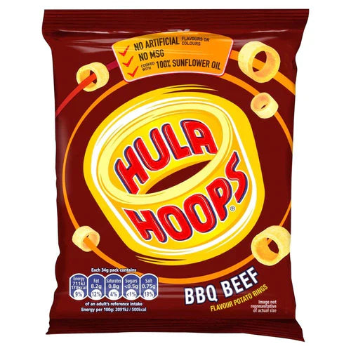 Hula Hoops BBQ Beef 34g