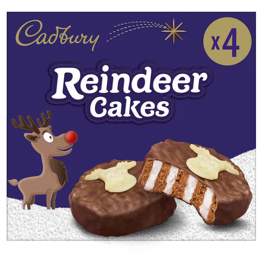 Cadbury Reindeer Cake Bars 4 Pack 132g