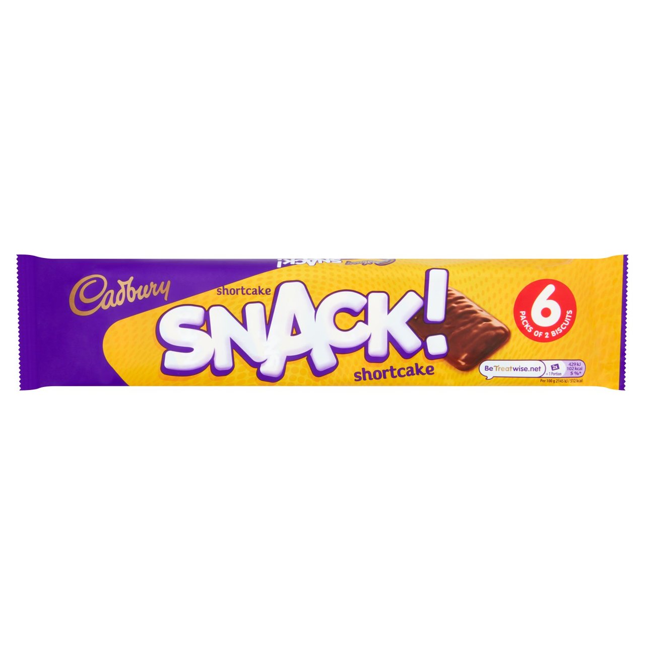 Cadbury Snack Shortcake 6 Pack 120g