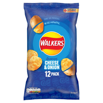 Walker's Cheese & Onion 12 Pack 300g