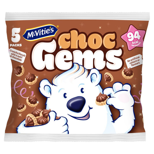 McVitie's Chocolate Gems 5 Pack 95g