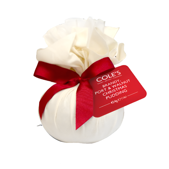 Cole's Brandy, Port & Walnut Christmas Pudding 454g