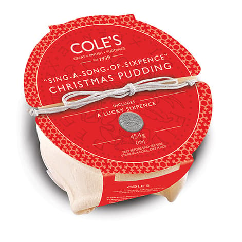 Cole's Sing A Song of Sixpence Christmas Pudding 454g