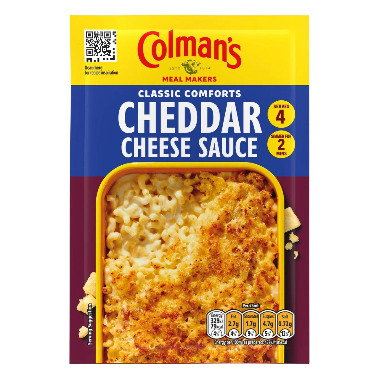 Colman's Cheddar Cheese Sauce 40g