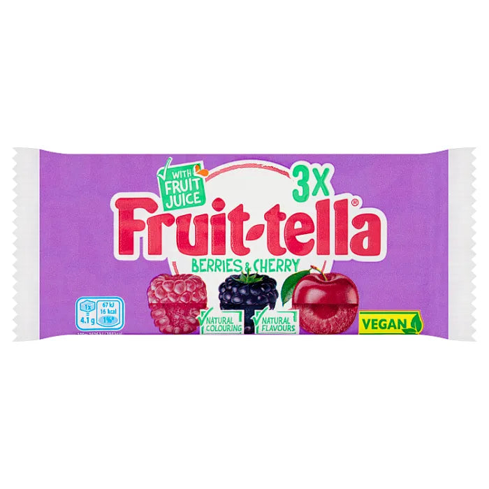 Fruit-tella Berries & Cherry 3 Pack 123g