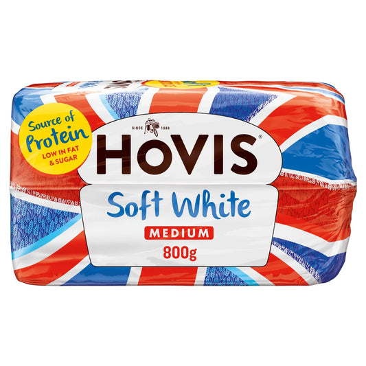Hovis Medium Sliced Soft White Bread 800g