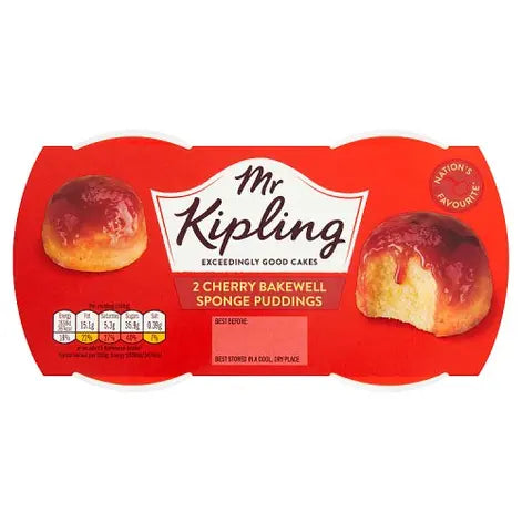 Mr Kipling Cherry Sponge Puddings 190g