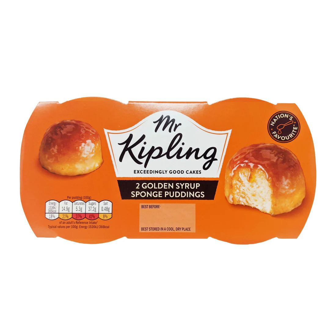 Mr Kipling Golden Syrup Sponge Puddings 190g