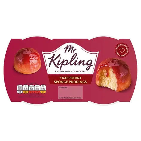 Mr Kipling Raspberry Sponge Puddings 190g