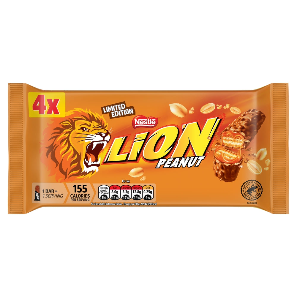 Nestlé Lion Bar Peanut 4 Pack 124g