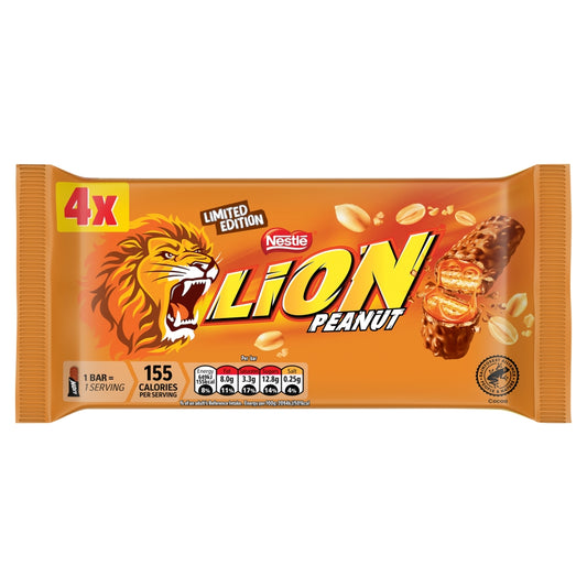 Nestlé Lion Bar Peanut 4 Pack 124g