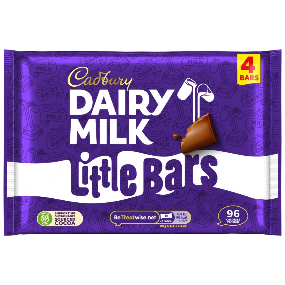 Cadbury Dairy Milk Little Bars 4 Pack 72g
