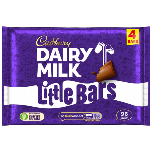 Cadbury Dairy Milk Little Bars 4 Pack 72g