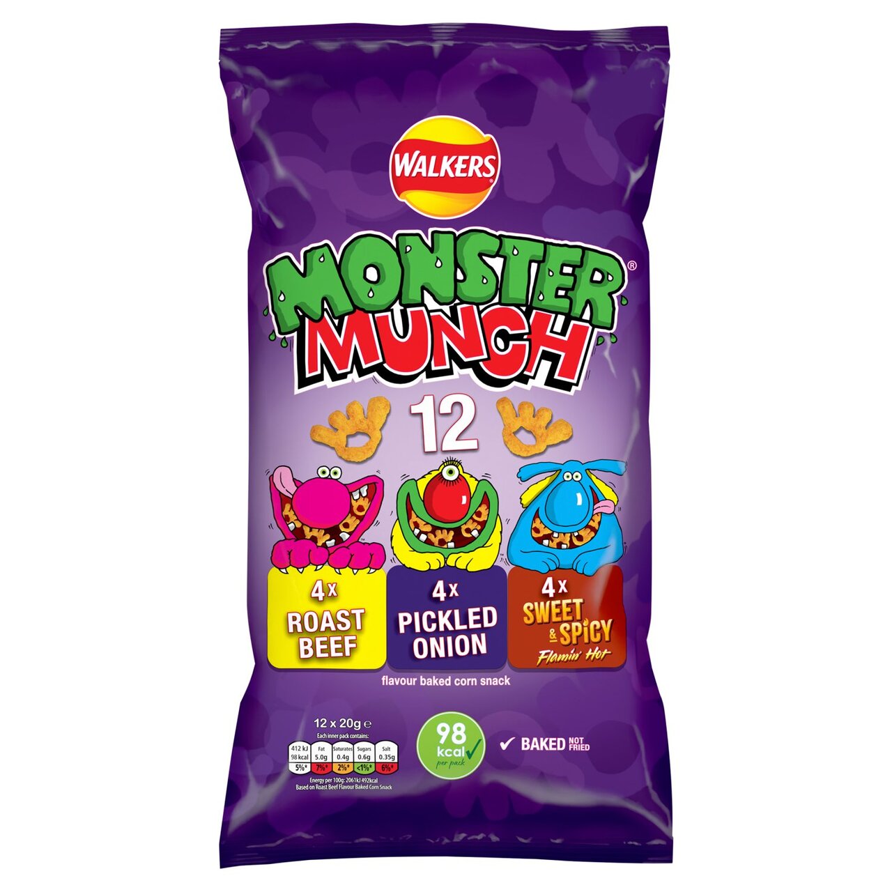 Walker's Monster Munch Variety 12 Pack 240g