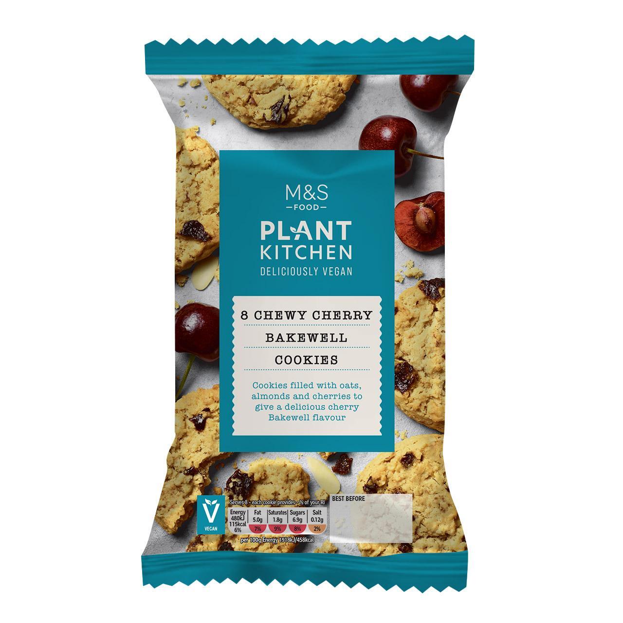 Mark's & Spencer Plant Kitchen Plant Kitchen Cherry Bakewell Cookies 200g