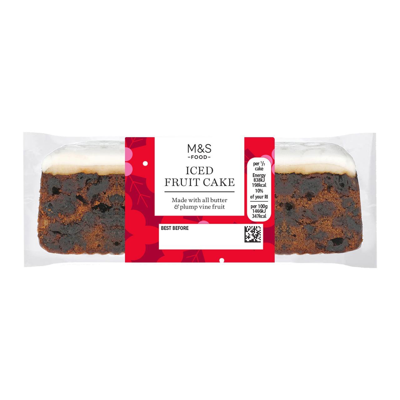 Mark's & Spencer Classic Iced Fruit Cake Slab 400g