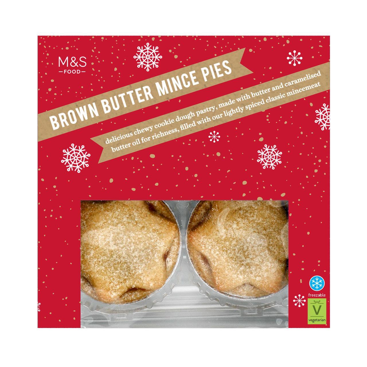 Mark's & Spencer 4 Brown Butter Mince Pies 254g