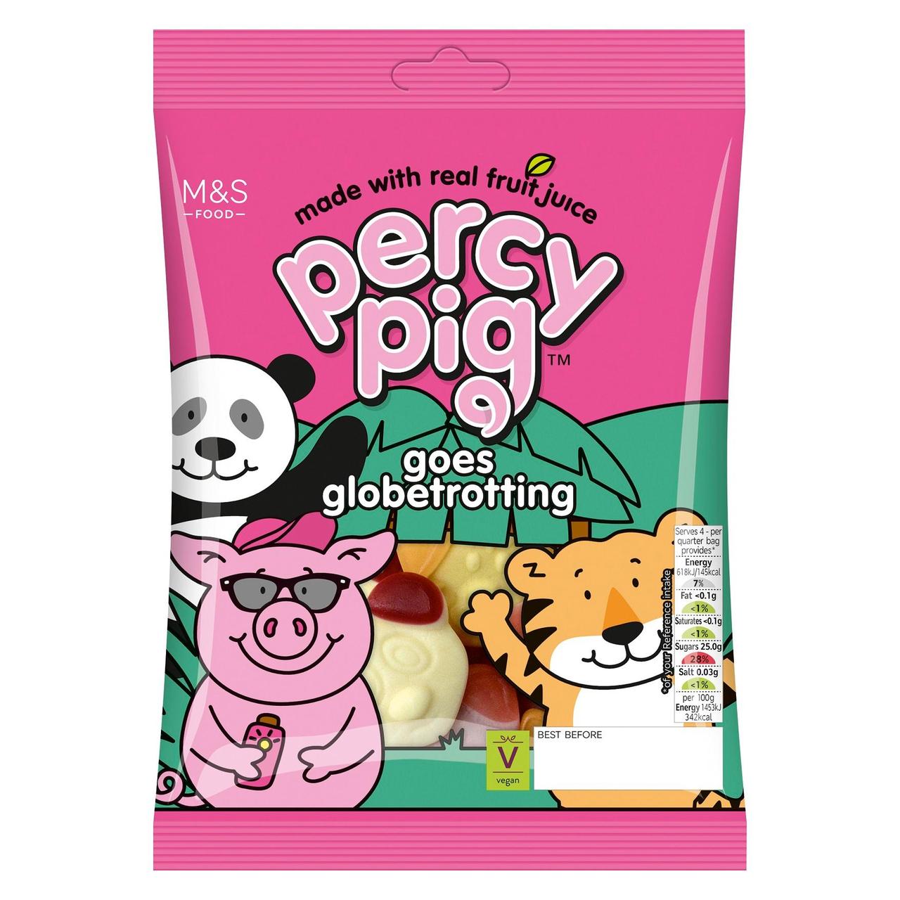 Mark's & Spencer Percy Pig Goes Globetrotting 170g