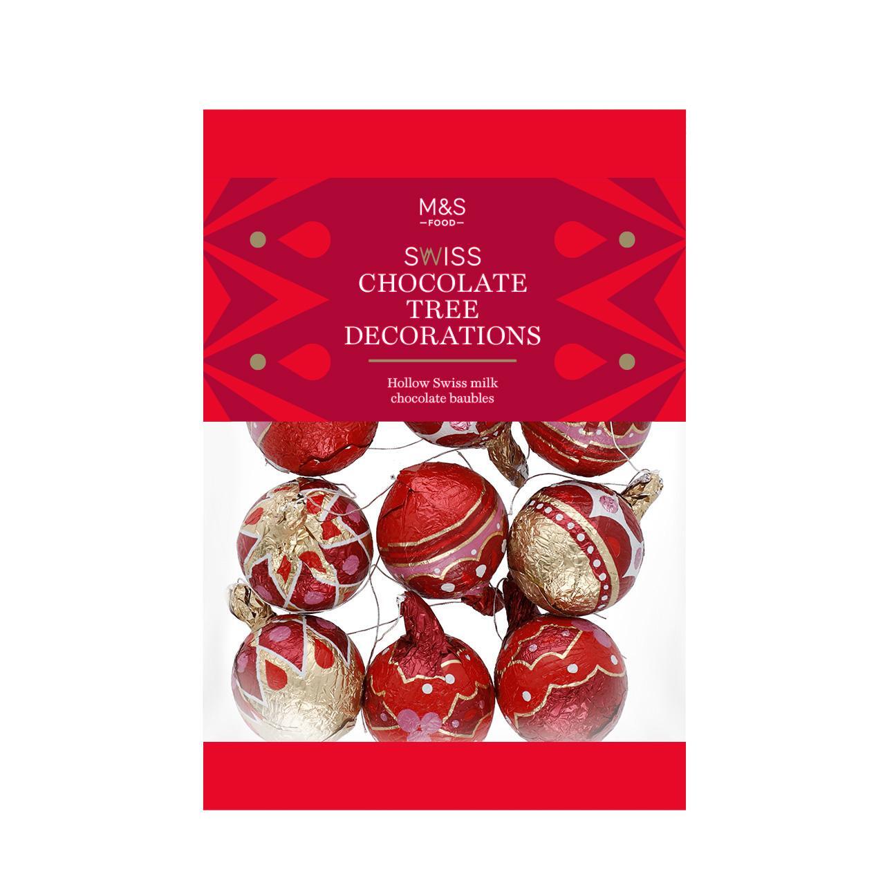 Mark's & Spencer Swiss Milk Chocolate Tree Decorations 130g