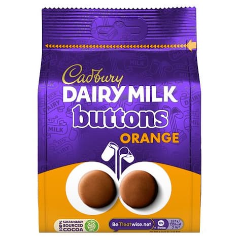 Cadbury Dairy Milk Giant Orange Buttons 95g