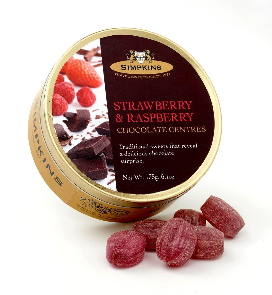 Simpkins Chocolate Strawberry & Raspberry Drops 200g