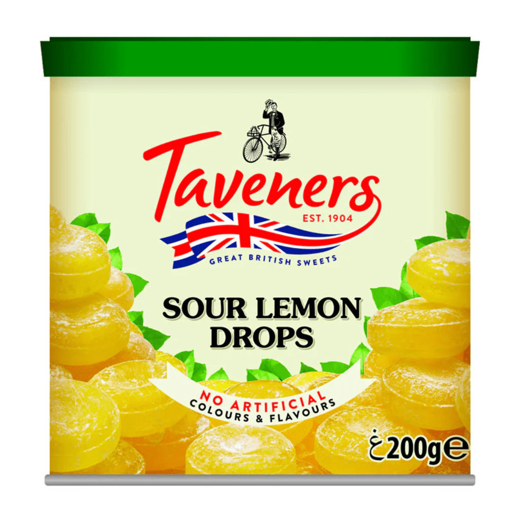 Taveners Sour Lemon Drops 200g