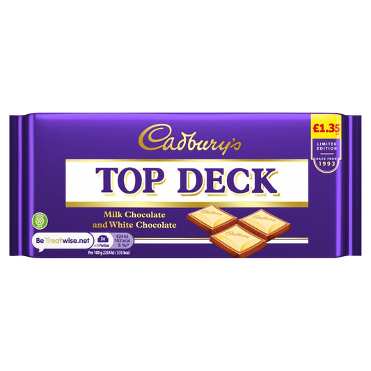 Cadbury Top Deck Milk & White 95g