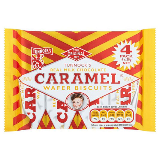 Tunnock's Caramel Wafer 4 Pack 120g