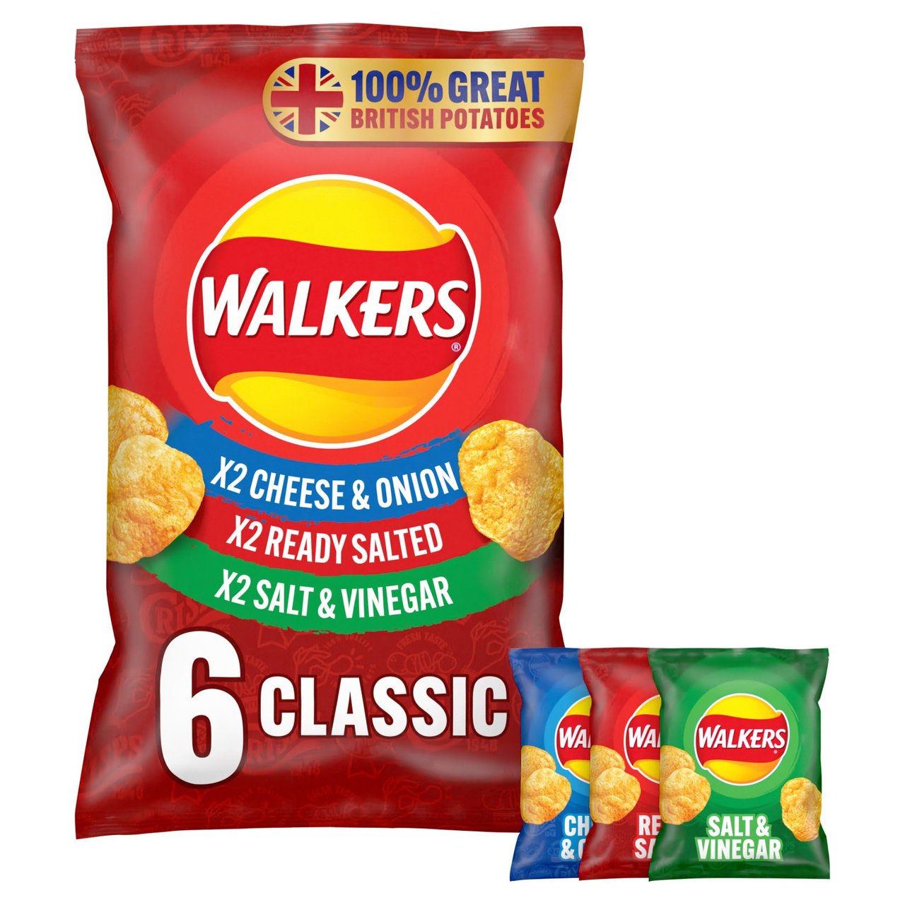 Walker's Classic Variety 6 Pack 150g